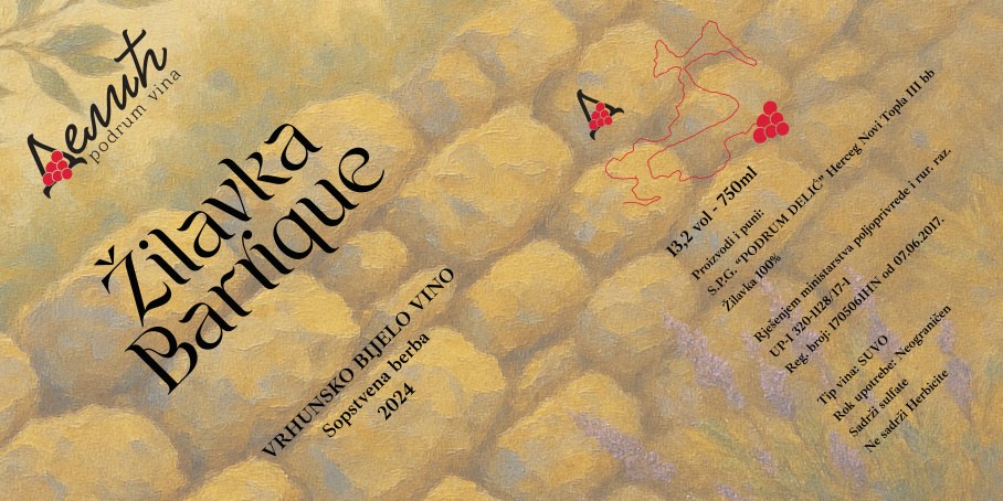 Žilavka Barrique etiketa